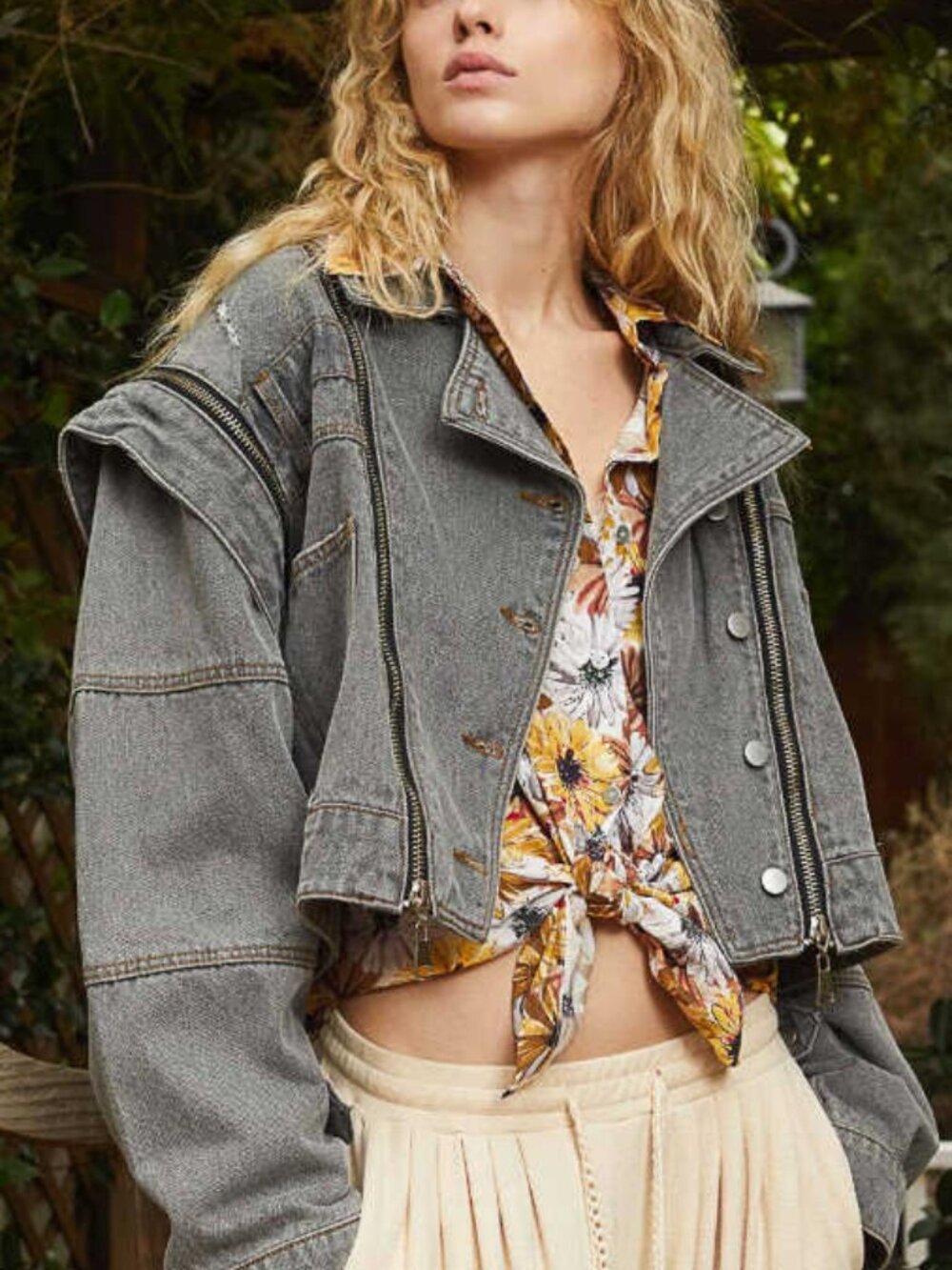 THE ZIPPER DENIM JACKET